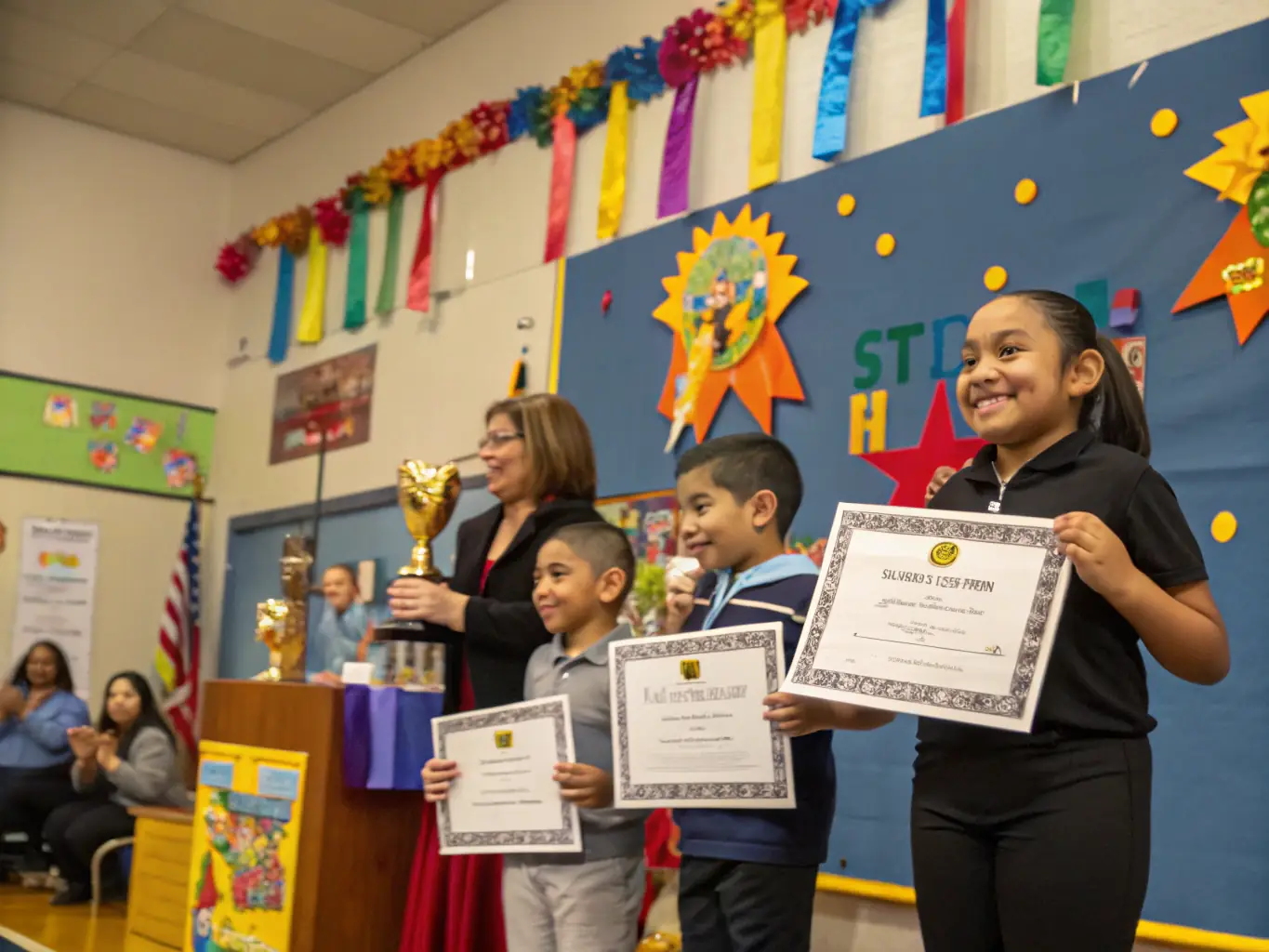 A photo of a group of young athletes receiving awards at a CERE ET RANCE FOOT event, highlighting the achievements and recognition within the organization.